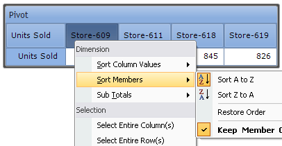 Column Sorting